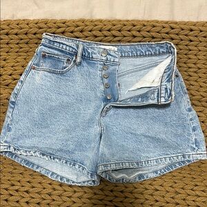 Denim Button-Fly Women's Shorts